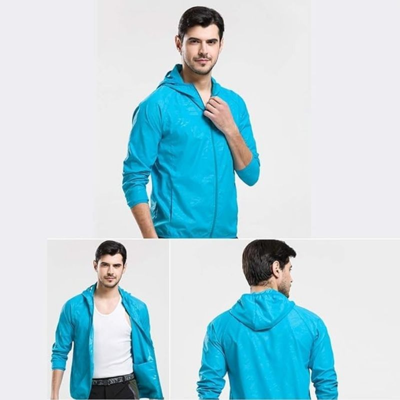 JACKETW Unisex Quick Dry UV Protect Waterproof Windbreaker Sports Jacket -ZH139 
