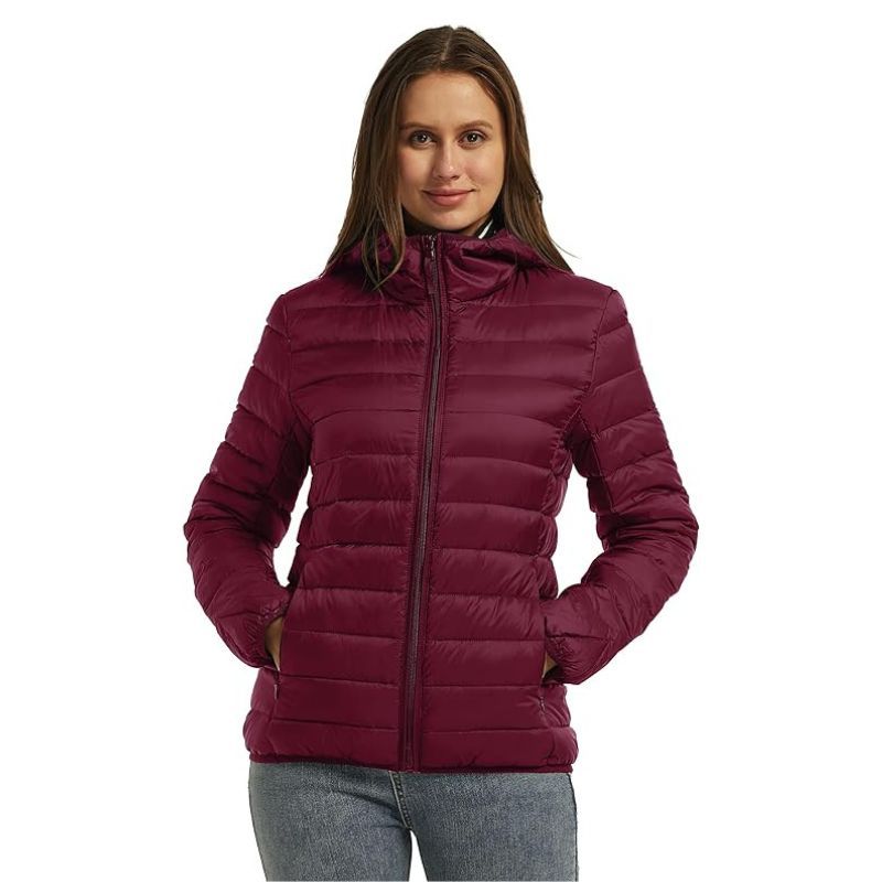 JACKETW Women's Full Zip Lightweight Winter Down Jacket-DJ19005