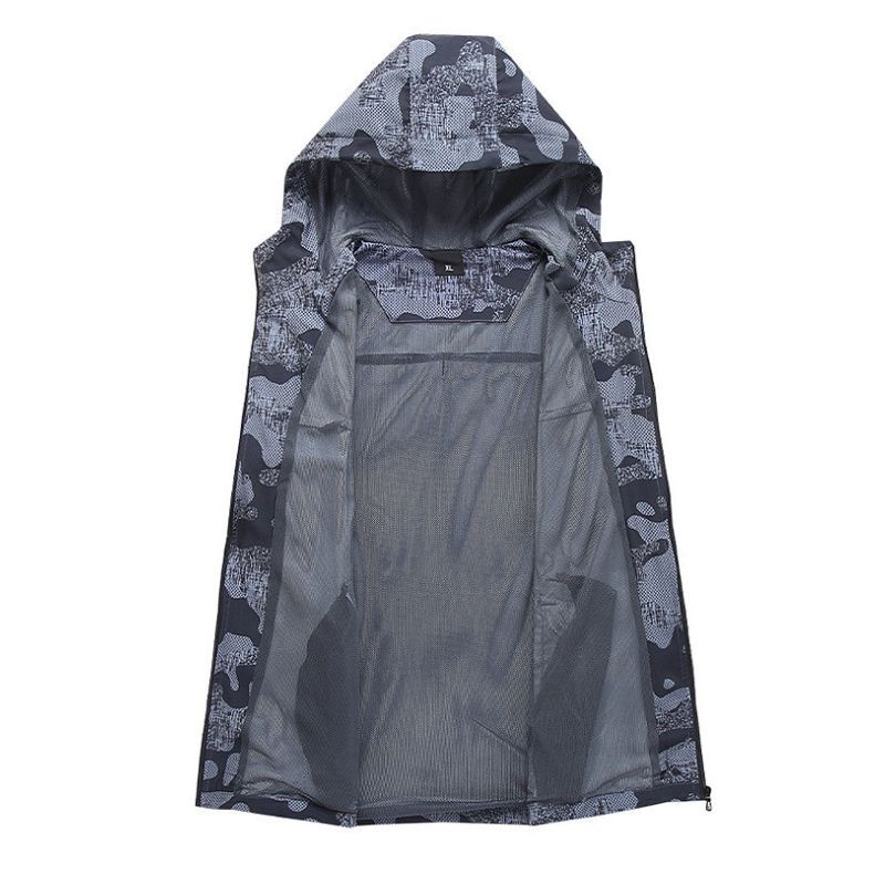 JACKETW Men's Lightweight Nylon Windbreaker Zipper Active Jacket-ZH103