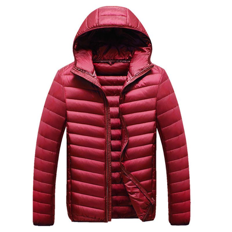 JACKETW Men's Winter Slim Fit  Hood Casual Slim Down Jacket -ZH126