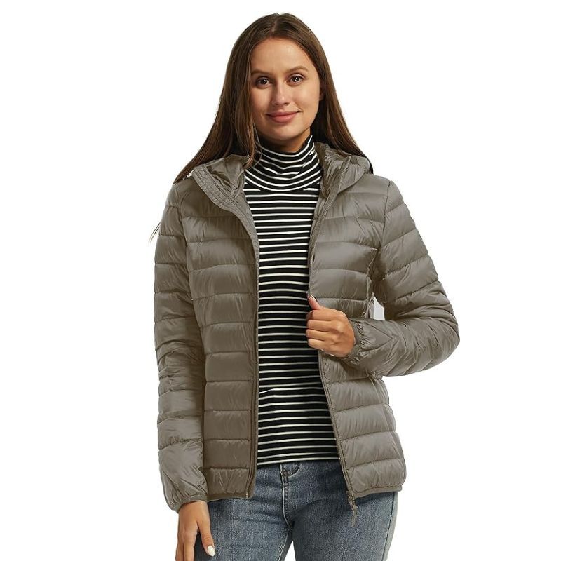JACKETW Women's Full Zip Lightweight Winter Down Jacket-DJ19005