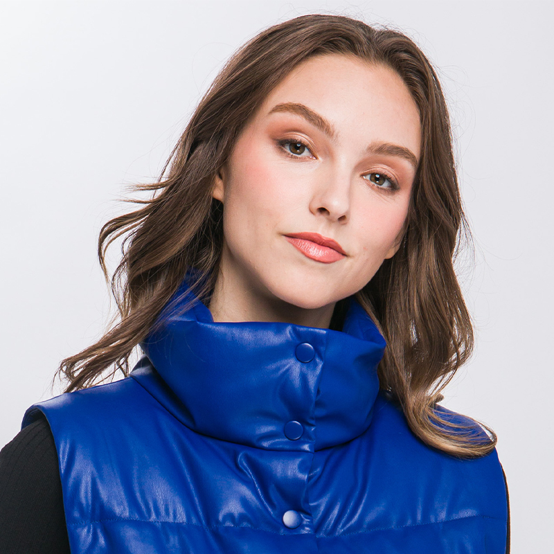 JACKETW Women's PU Short Leather Vest Jacket-LT-W-6820