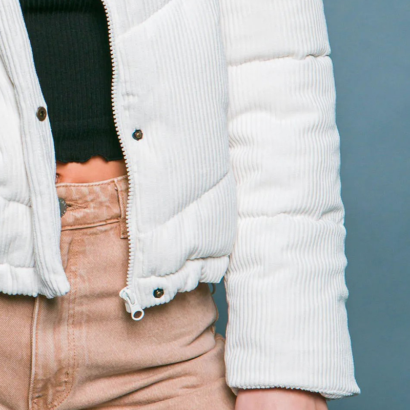 JACKETW Women's Corduroy Stand Collar Jacket-LT-W-6850