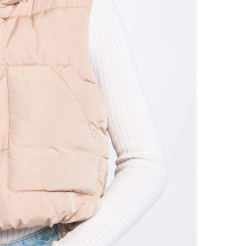 JACKETW Women's Short Pongee Stand Collar Vest Jacket-LT-W-6537 