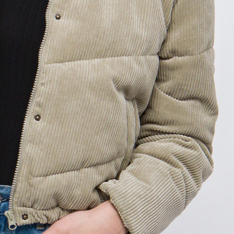 JACKETW Women's Corduroy Stand Collar Jacket-LT-W-6850