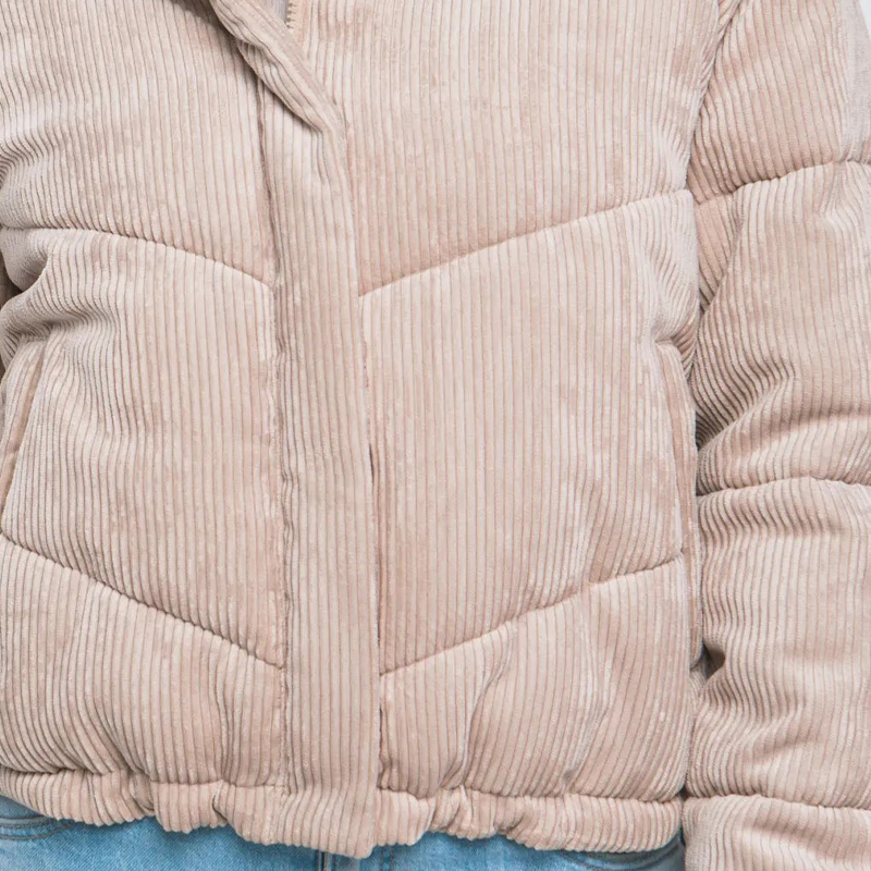 JACKETW Women's Corduroy Stand Collar Jacket-LT-W-6850