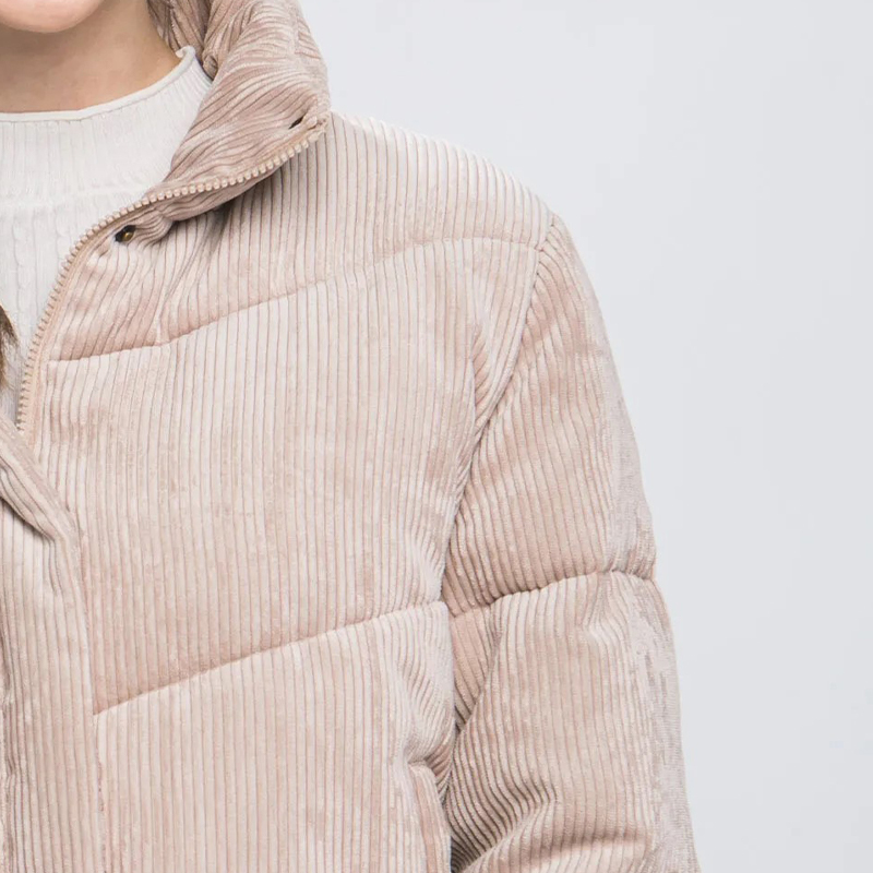 JACKETW Women's Corduroy Stand Collar Jacket-LT-W-6850