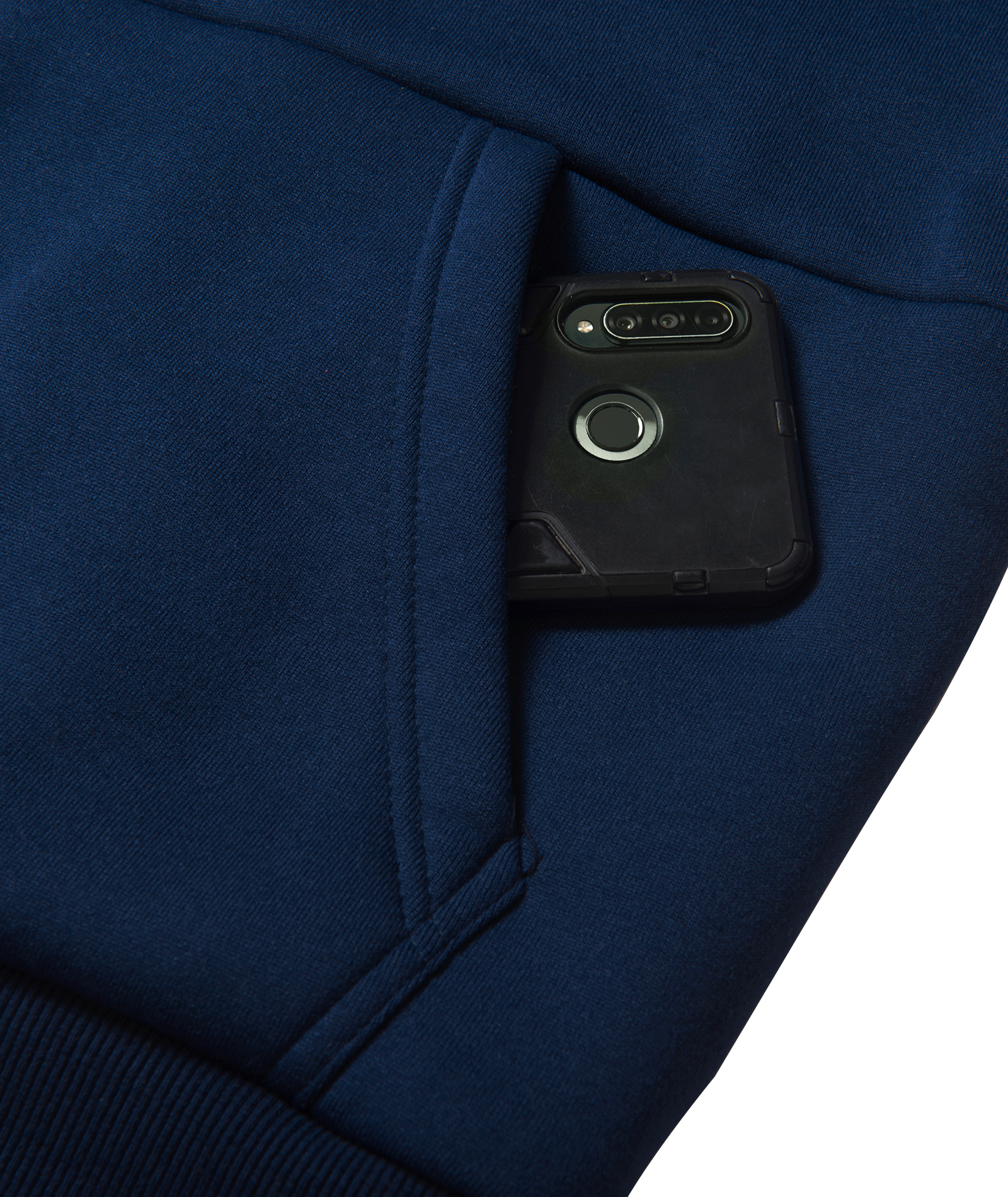 Men's Solid Color Full Zipper Fleece Hoodie-CUMFH04093