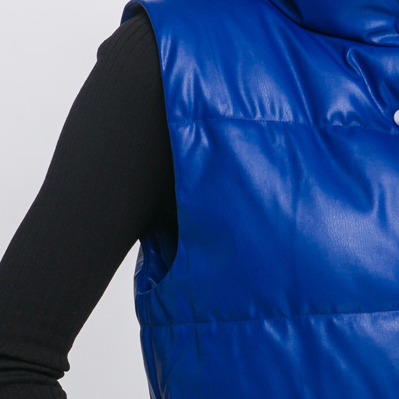 JACKETW Women's PU Short Leather Vest Jacket-LT-W-6820