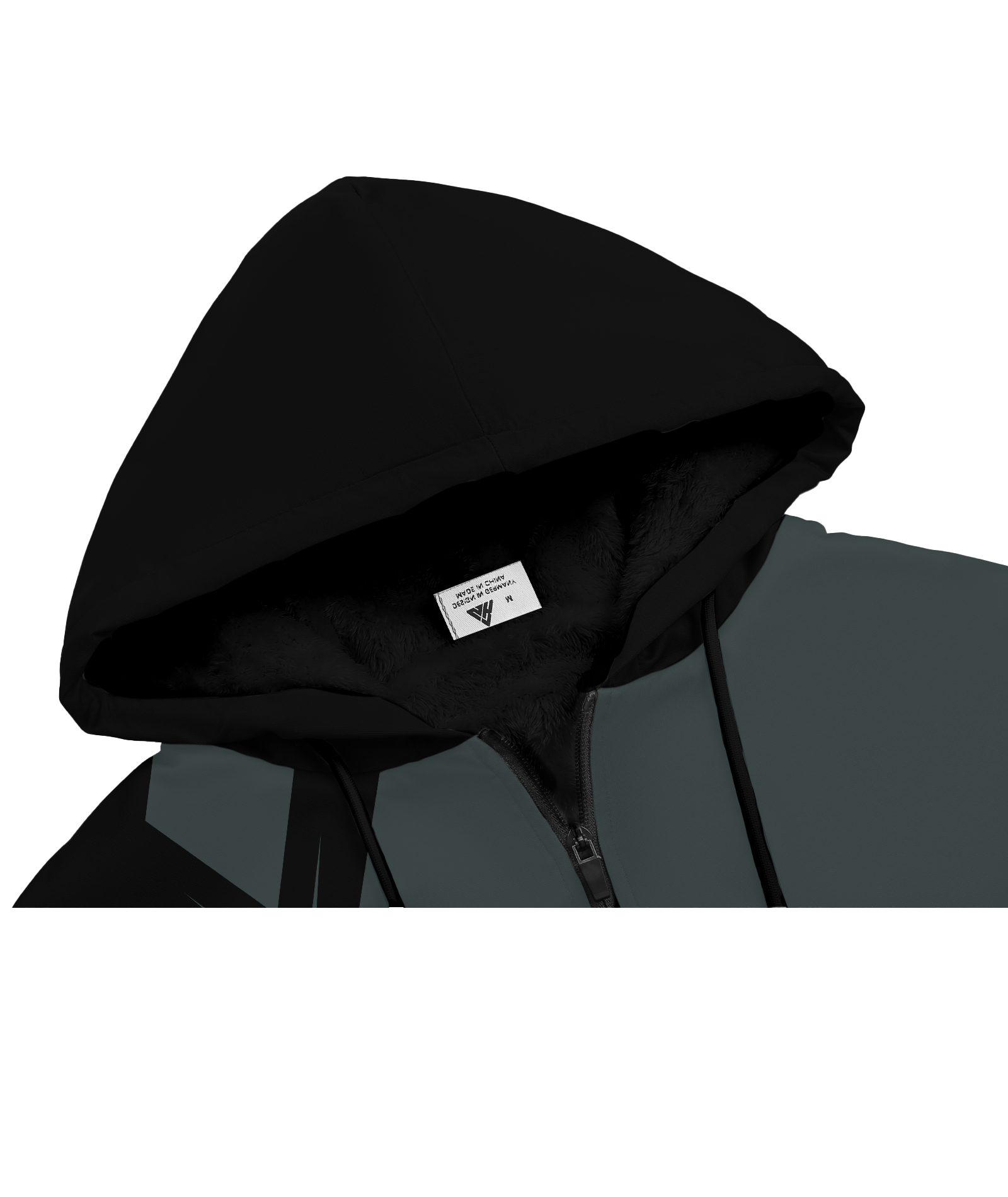 Men's Full Zipper Printed Casual Fleece Hoodie-CFMWY00039
