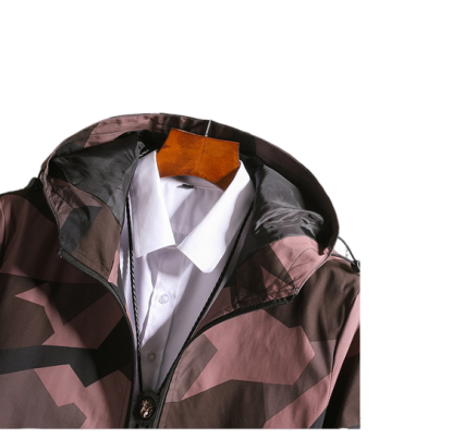 JACKETW Men's Cotton Zip Up Hooded Windbreaker jacket-CAL10049