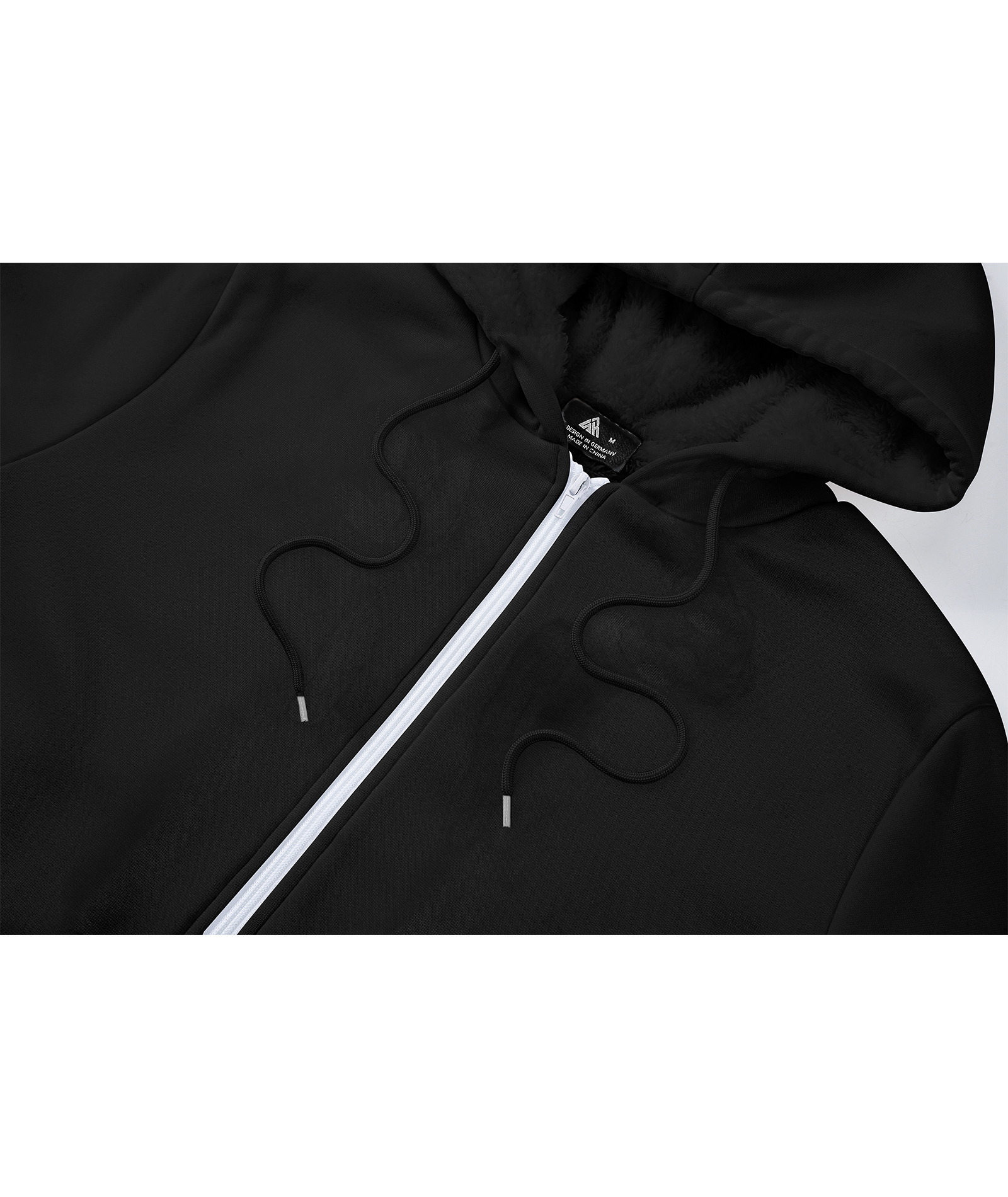 Women's Solid Color Full Zipper Fleece Hoodie-CEWFH01449