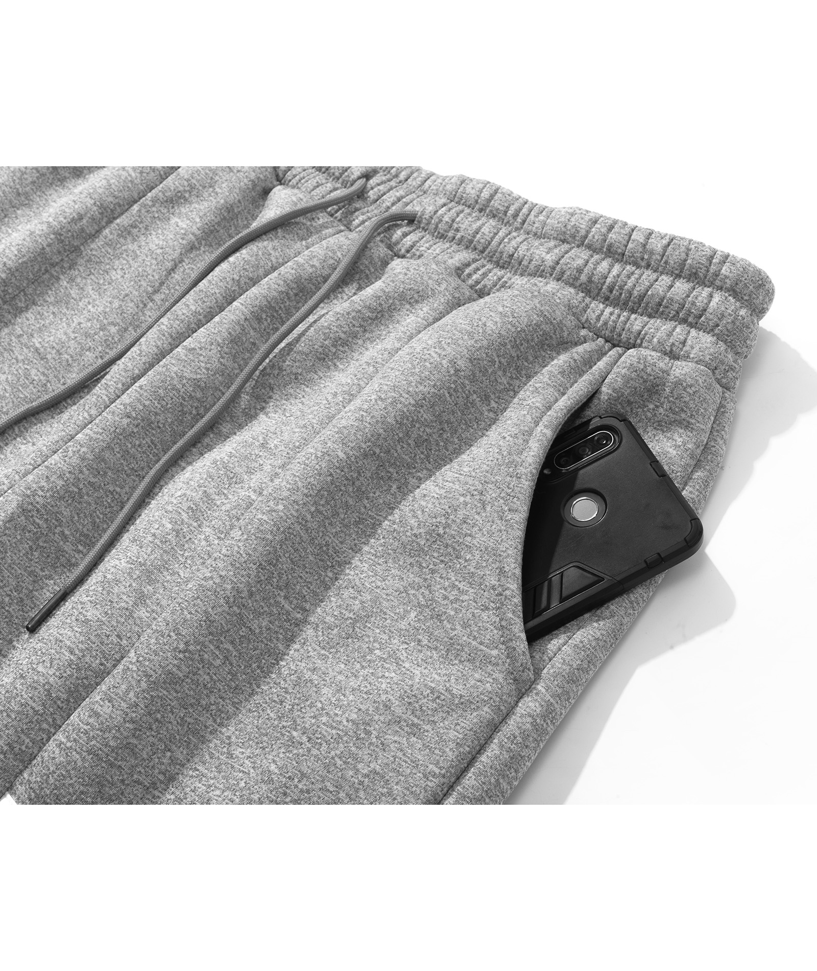 Men's Stylish Solid Color Fleece Sweatpant-CUMFS02523