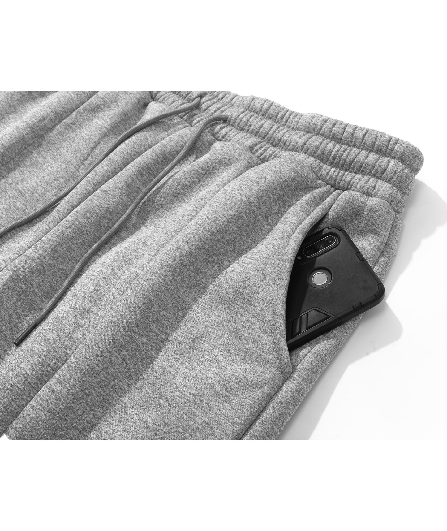 Men's Stylish Solid Color Fleece Sweatpant-CUMFS02523