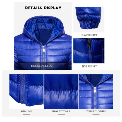 JACKETW Men's Hooded Long Sleeve Lightweight Down Jacket-ZH125