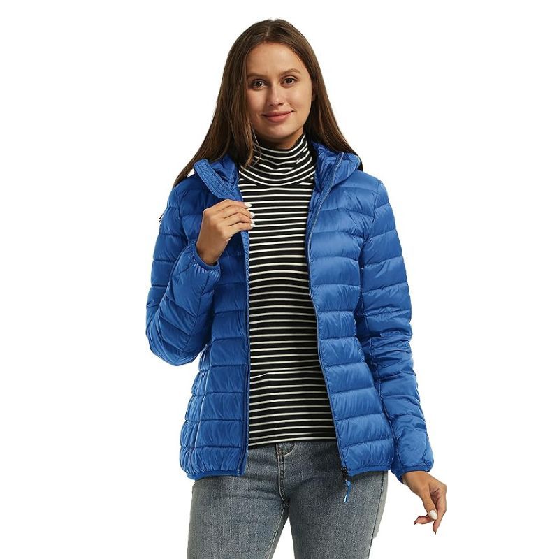 JACKETW Women's Full Zip Lightweight Winter Down Jacket-DJ19005