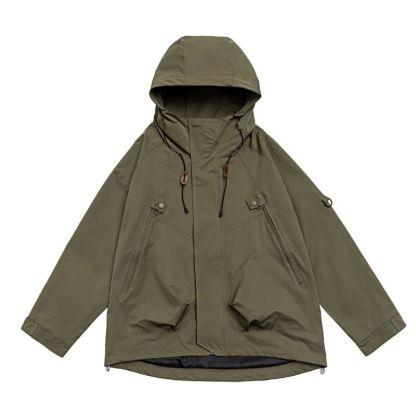 JACKETW Women'sDninmim Windbreaker Solid Zipper Loose Jackets For Men 