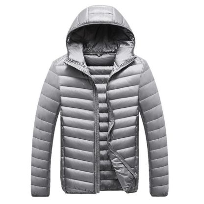 JACKETW Men's Winter Slim Fit  Hood Casual Slim Down Jacket -ZH126