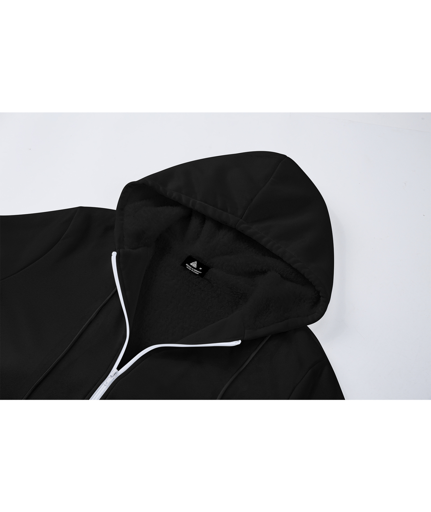 Women's Solid Color Full Zipper Fleece Hoodie-CEWFH01449