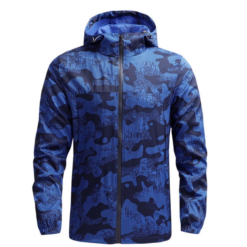 JACKETW Men's Lightweight Nylon Windbreaker Zipper Active Jacket-ZH103