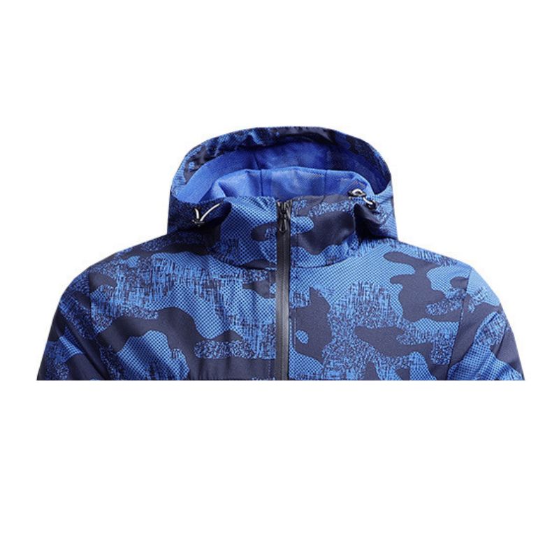 JACKETW Men's Lightweight Nylon Windbreaker Zipper Active Jacket-ZH103