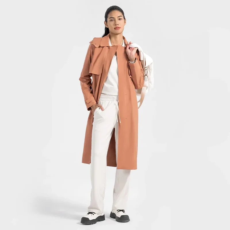 JACKETW Women UV Protection Waterproof Windproof Vitality Trench Coat DWA014