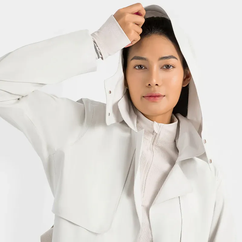 JACKETW Women UV Protection Waterproof Windproof Vitality Trench Coat DWA014