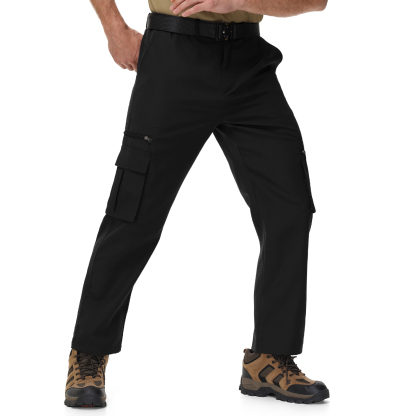 Men's Solid Color Loose Fit Casual Cargo Pant-TUMCP04017
