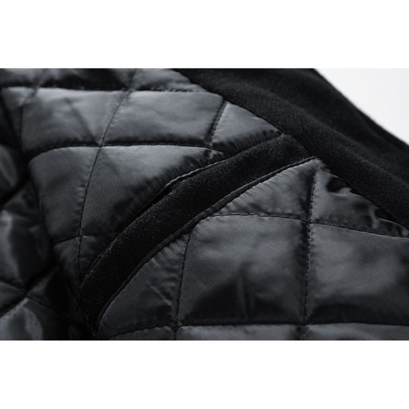 JACKETW Men’s Varsity Jackets Baseball Letterman Wool Sleeves Bomber Jacket-ZH123