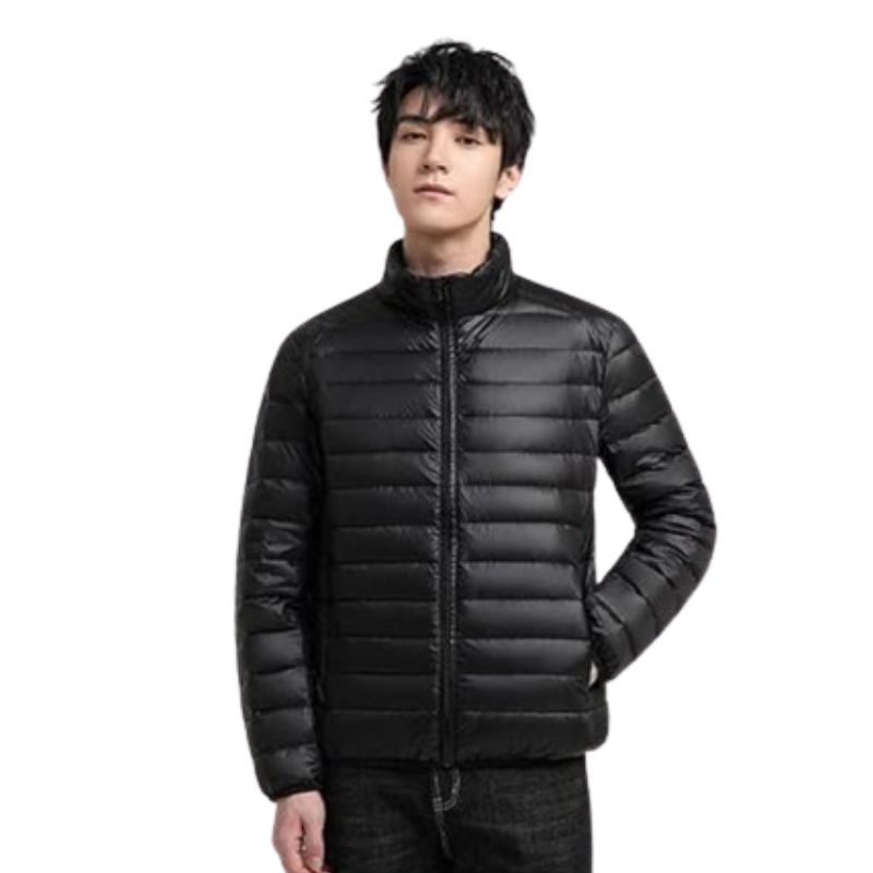 JACKETW Men's Winter Ultra Light Packable Down Hooded Slim Jacket-TU20190625H