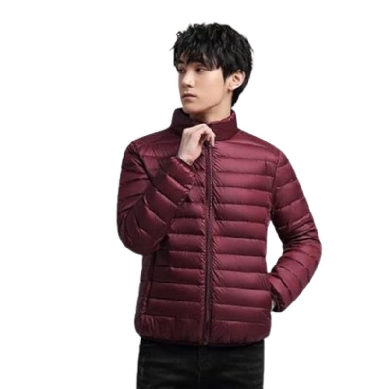 JACKETW Men's Winter Ultra Light Packable Down Hooded Slim Jacket-TU20190625H