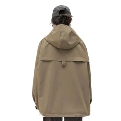 JACKETW Women's Lightweight Outdoor Windbreaker Solid Zipper Loose Jacket- ZH113