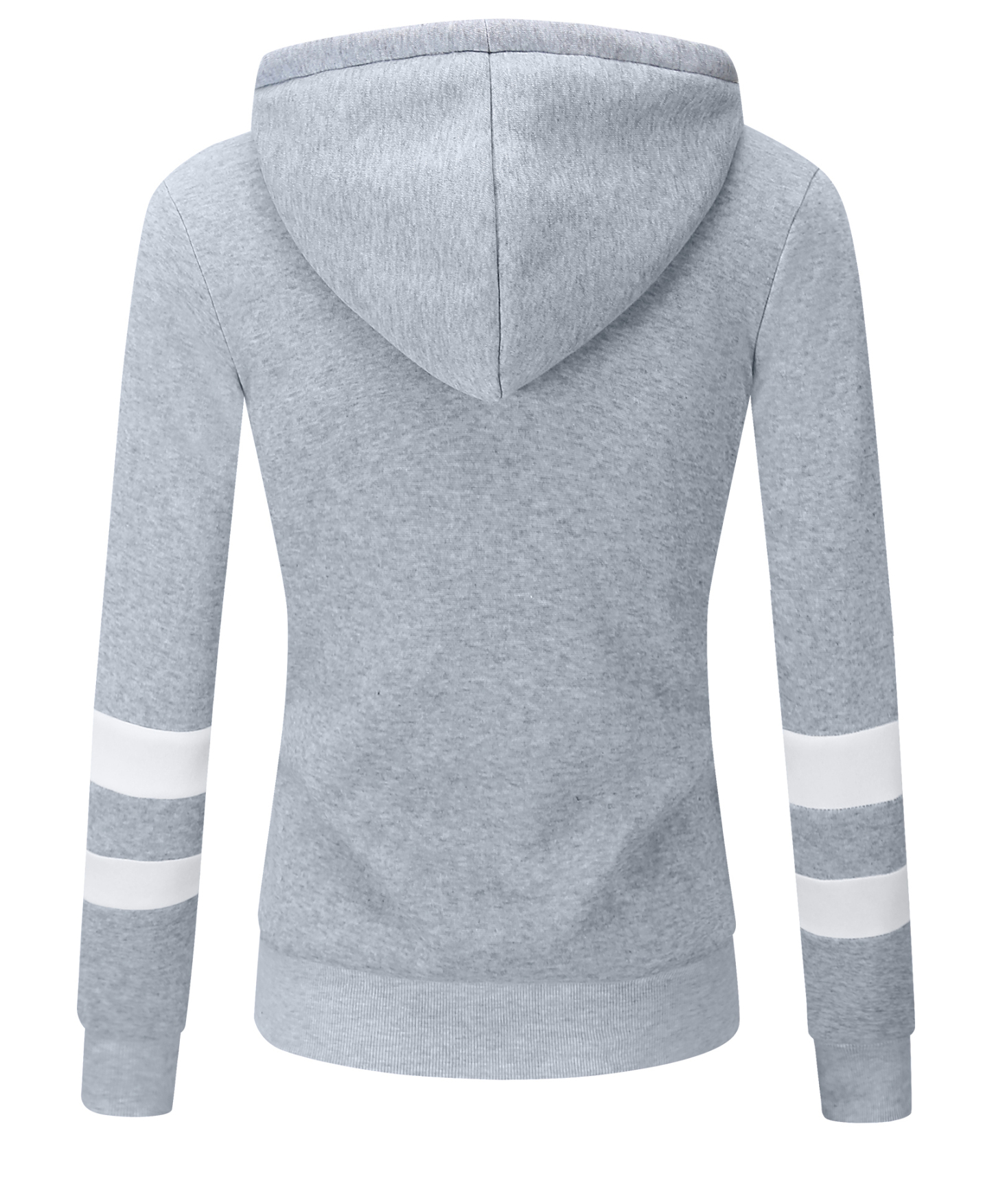 Women's Solid Color Full Zipper Fleece Hoodie-CEWFH01449