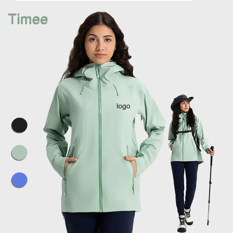 JACKETW Women′s Hooded Hard-shell Waterproof Windproof Fishing Hiking Jacket DAW043-Jacketw