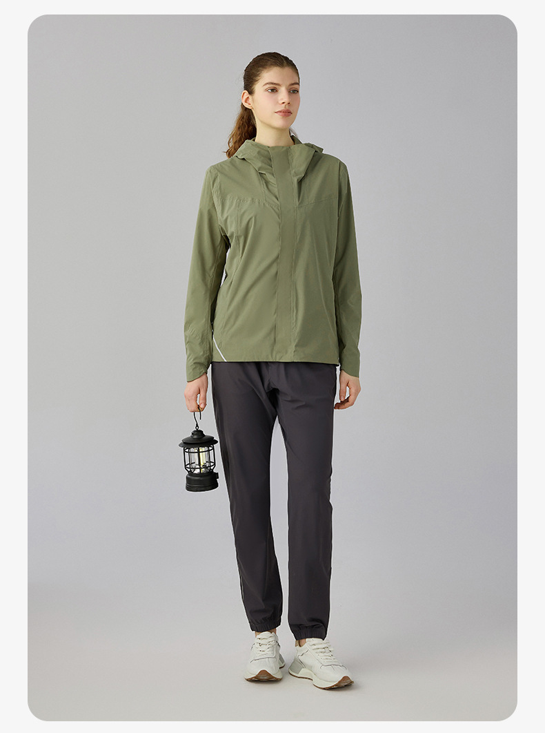 JACKETW  Women Plus Velvet Single-Layer Soft Shell Hooded Jacket DAW011