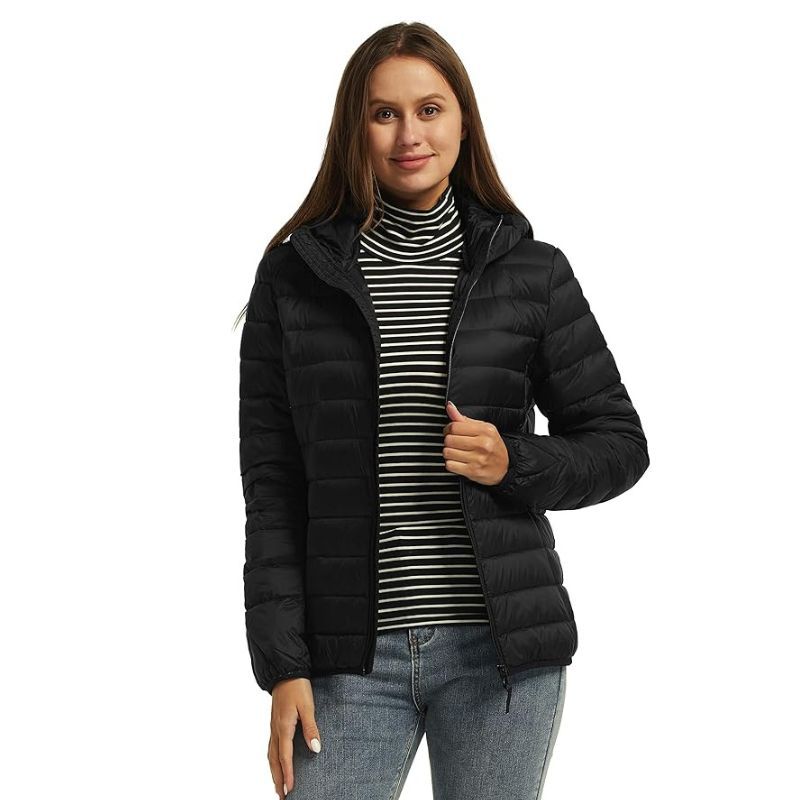 JACKETW Women's Full Zip Lightweight Winter Down Jacket-DJ19005