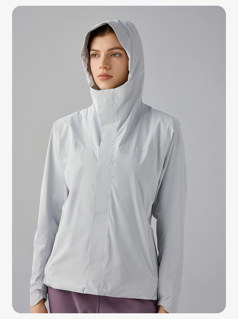 JACKETW  Women Plus Velvet Single-Layer Soft Shell Hooded Jacket DAW011