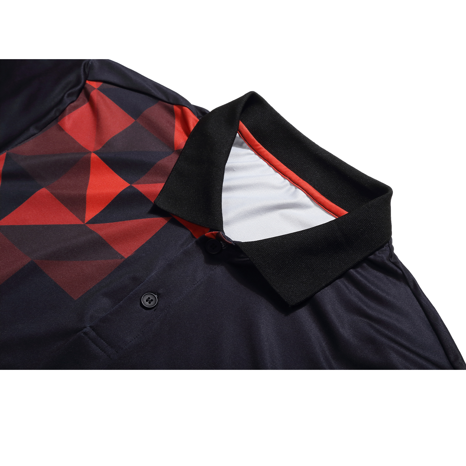 Men's Button Up Moisture Wicking Slim Fit Polo Shirt-APOH700043