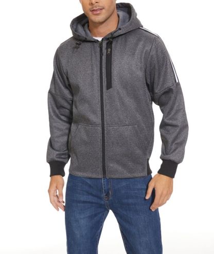 Men's Full Zipper Solid Color Casual Hoodie-CFMWY00025