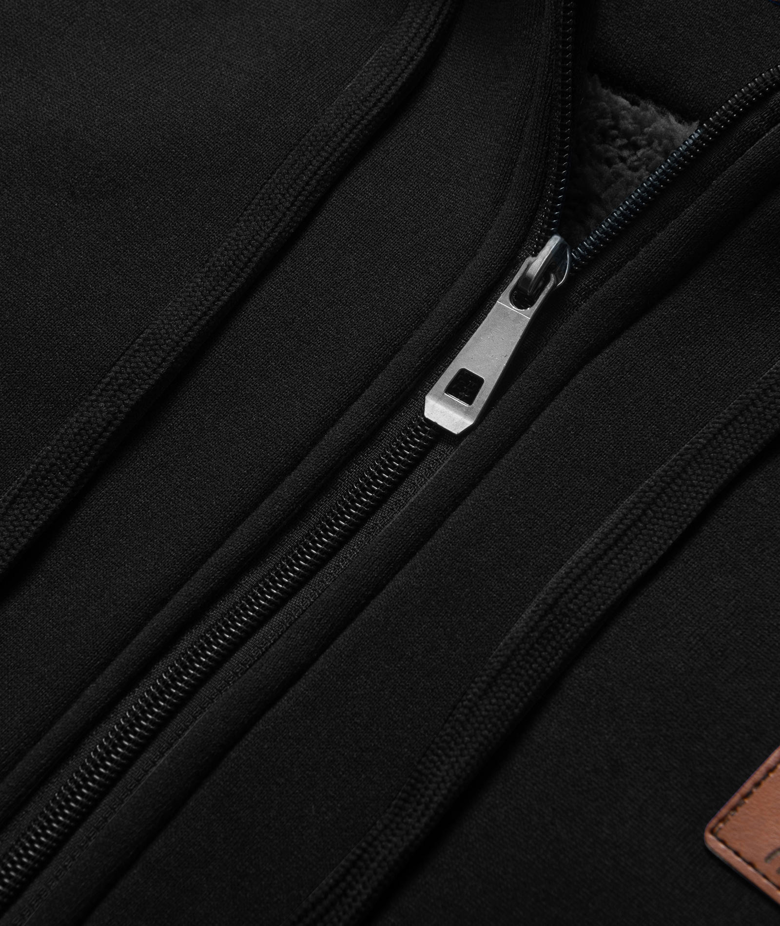 Men's Solid Color Full Zipper Fleece Hoodie-CUMFH04093