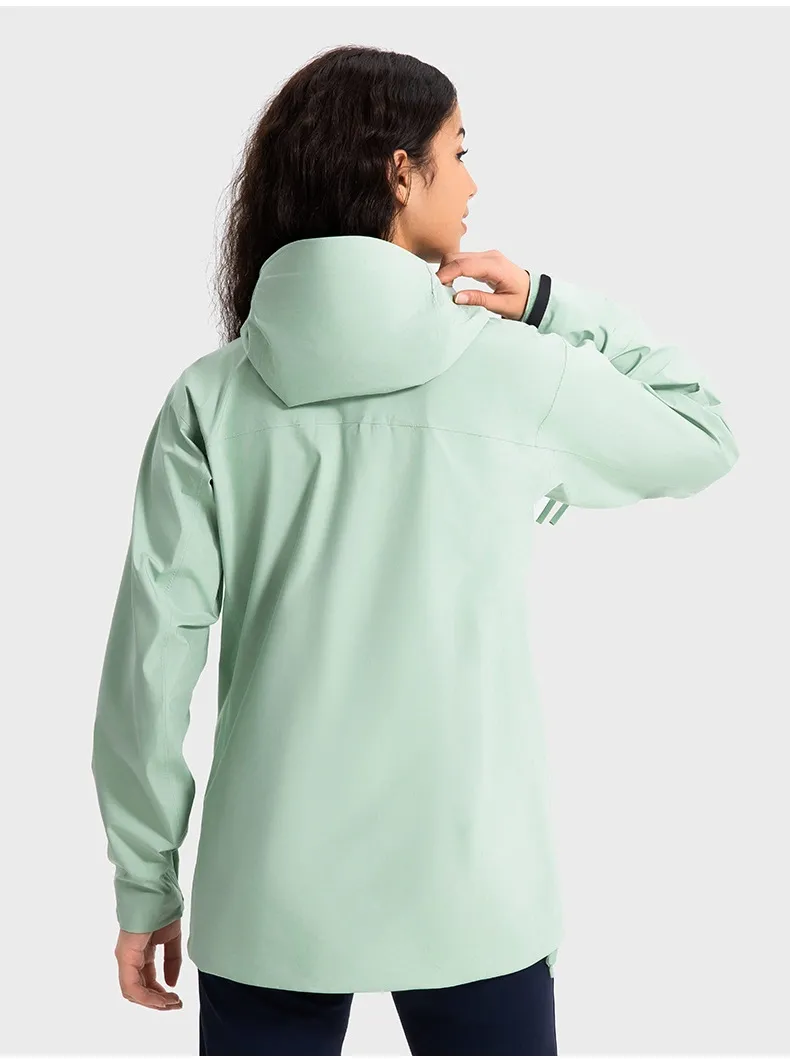 JACKETW Women′s Hooded Hard-shell Waterproof Windproof Fishing Hiking Jacket DAW043-Jacketw