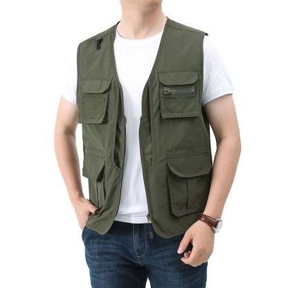 JACKETW Men's Sleeveless Vest Jacket-CAL10025