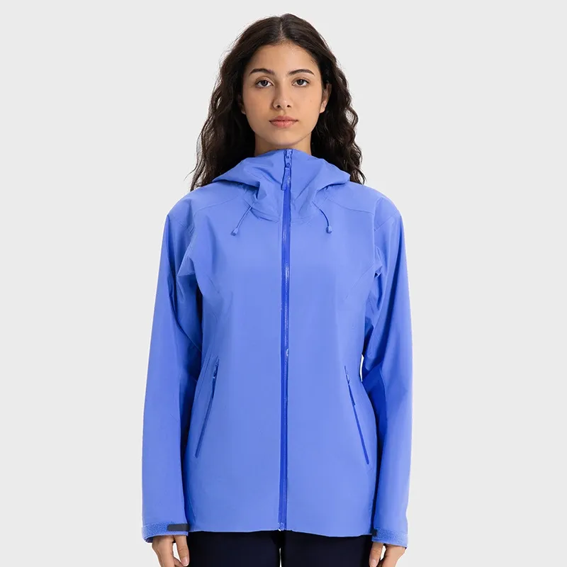JACKETW Women′s Hooded Hard-shell Waterproof Windproof Fishing Hiking Jacket DAW043-Jacketw
