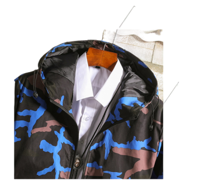 JACKETW Men's Cotton Zip Up Hooded Windbreaker jacket-CAL10049