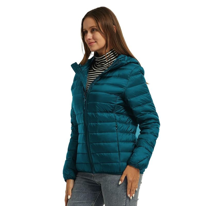 JACKETW Women's Full Zip Lightweight Winter Down Jacket-DJ19005