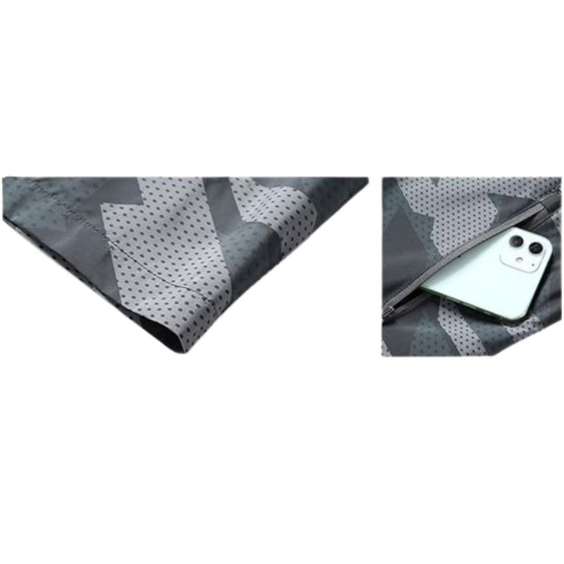 JACKETW Men'S Print Hooded Windproof Slim Sports Zipper Jacket-ZH104