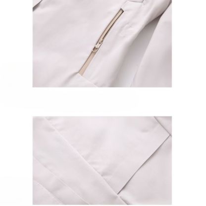 JACKETW Women's Spring Mid-Length Thin Windbreaker Hooded Jacket-ZH131