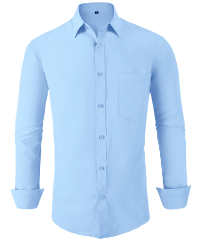 Men's Button Up Long Sleeve Casual Shirt-CUMLT01725