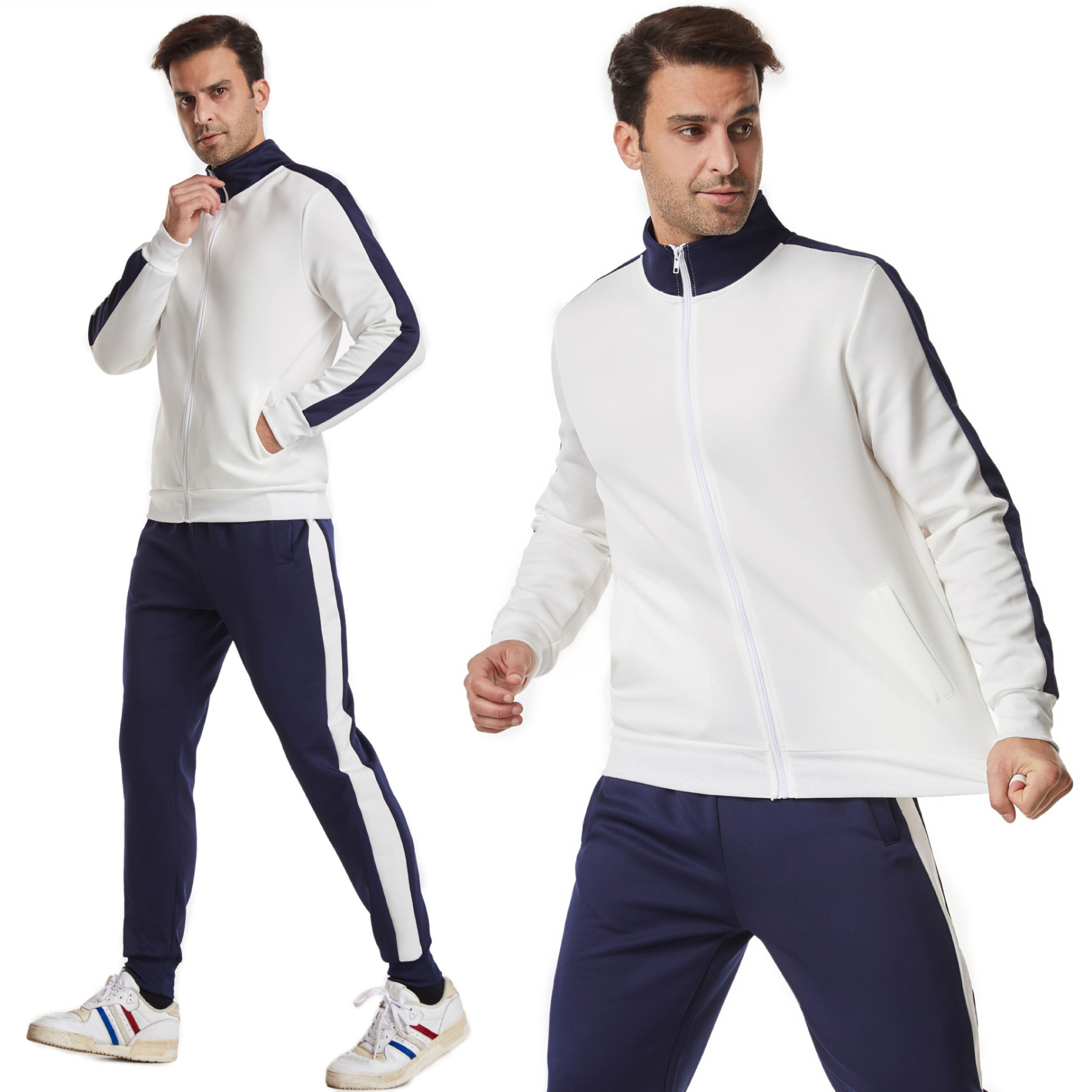 JACKETW Mens Tracksuits Zipper Sport Fitness Clothing Streetwear-MSJH03