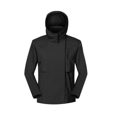 JACKETW Women's Multifunctional Detachable Hood Short Windproof Windbreaker Waterproof Jacket DAW039